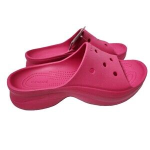 Crocs Bae Slide Sandals – Women's Size 8 – Dragon Fruit Pink – Platform